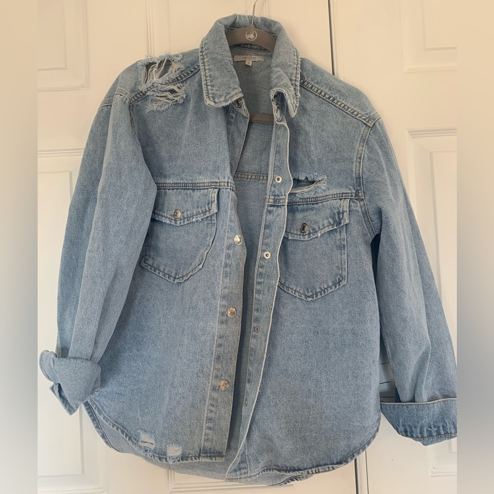 Denim Shacket - NWOT
